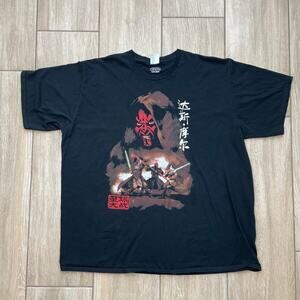 Star Wars Darth Maul Graphic T Shirt Mens 3XL Black Sith Japanese Anime Tee